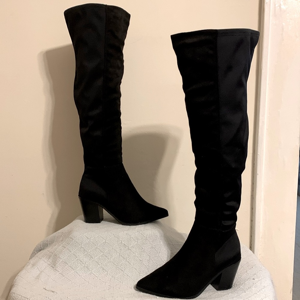 Cato black over knee boots NWT in box